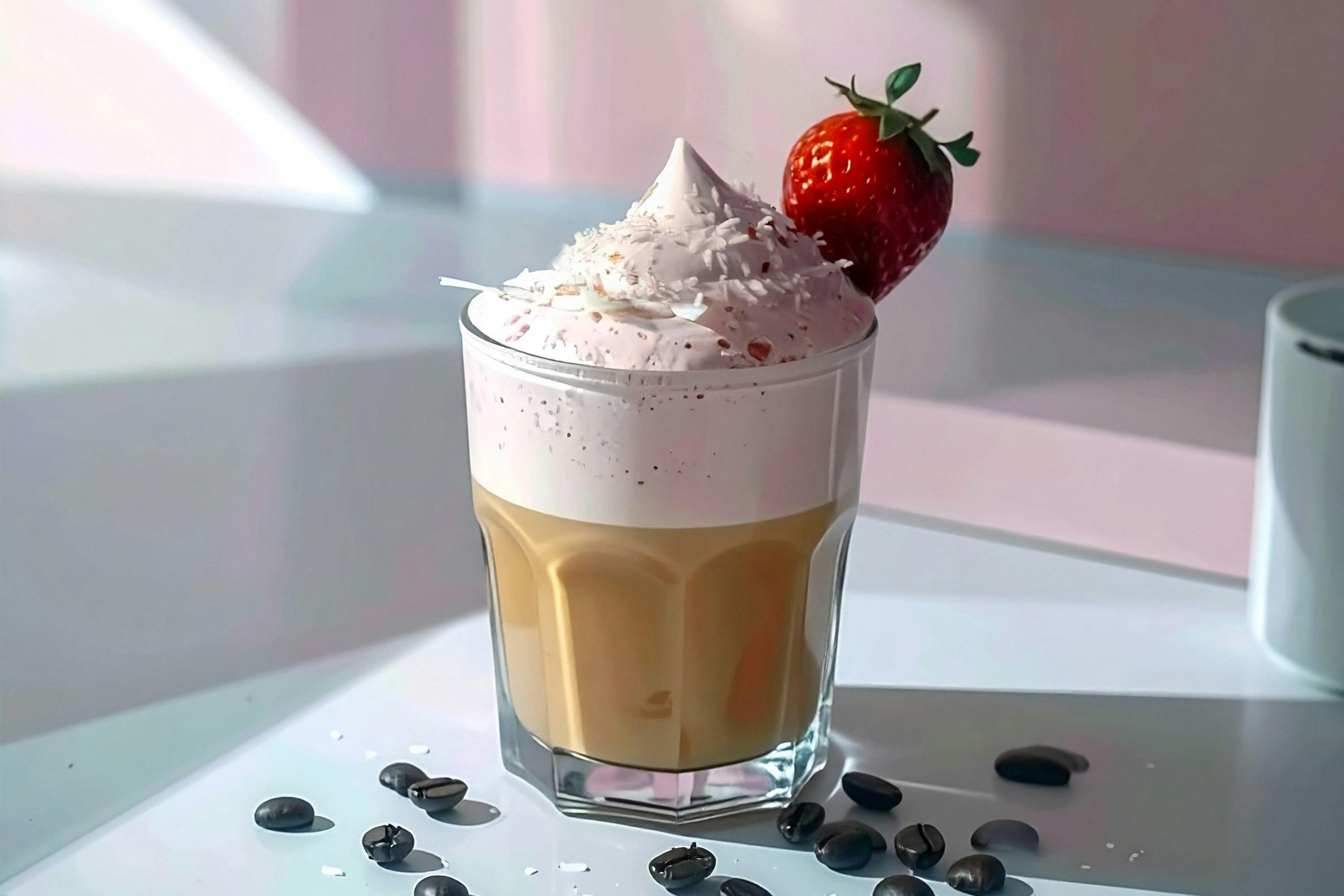Strawberry Coconut Frappe